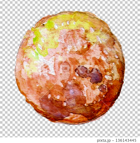 水彩で描いたトリュフチョコ 136143445