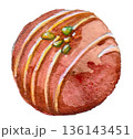水彩で描いたチョコ 136143451
