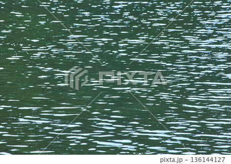 Close Up Lake Water Surface Ripples Sunlight Reflection Texture 136144127