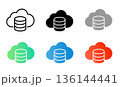 クラウドとサーバーのアイコンセット 136144441