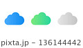 クラウドのアイコン　カラーバリエーションセット 136144442
