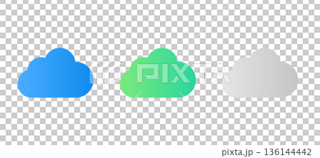 クラウドのアイコン　カラーバリエーションセット 136144442