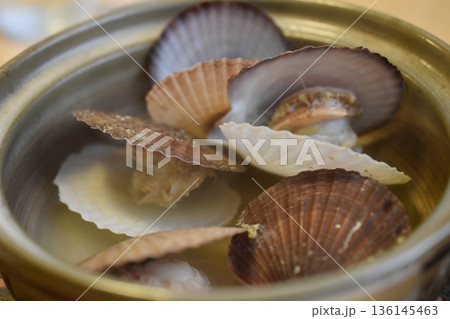 ホタテ酒蒸し 136145463
