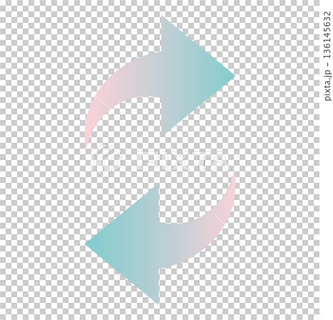 可用於表示更新和循環的漸變箭頭 136145632