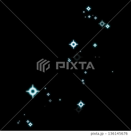 水色のキラキラが輝くシンプルな背景 136145676