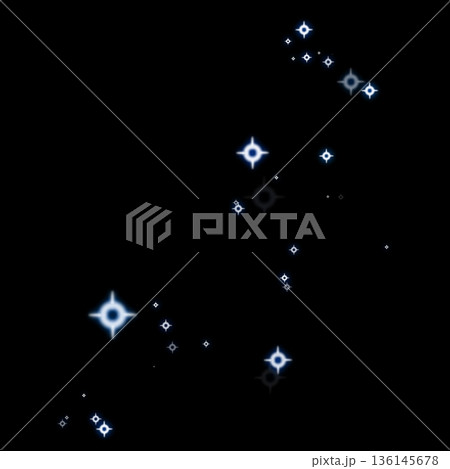 青色のキラキラが輝くシンプルな背景 136145678