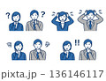 ビジネスパーソン表情セット 136146117