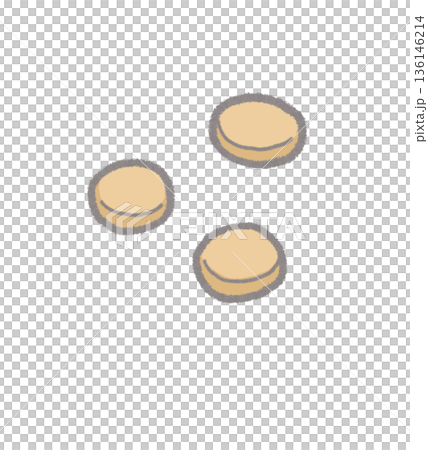 Hand-drawn illustration of cookies 136146214