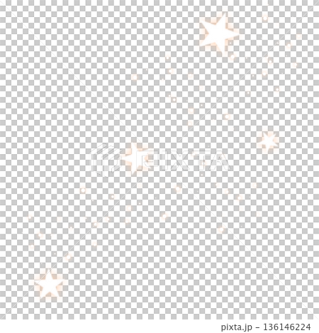 薄いオレンジ色のキラキラ星のイラスト 薄いオレンジ色のキラキラ星のイラスト 136146224