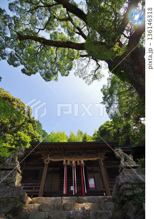 鳥栖市 四阿屋(あずまや)神社拝殿への石段 鳥栖市 四阿屋(あずまや)神社拝殿への石段 136146318