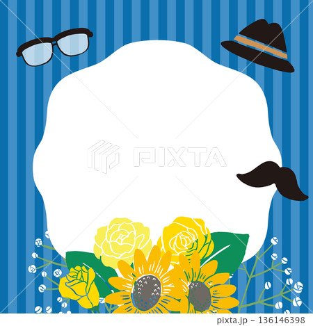 父の日のベクターイラストバナー（文字なし）｜6月イベント広告に使える汎用デザイン素材 136146398