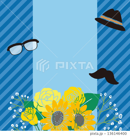 父の日のベクターイラストバナー(文字なし)|6月イベント広告に使える汎用デザイン素材 父の日のベクターイラストバナー(文字なし)|6月イベント広告に使える汎用デザイン素材 136146400