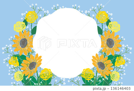 父の日のベクターイラストバナー（文字なし）｜6月イベント広告に使える汎用デザイン素材 136146403