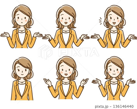 比較・選択を表現したビジネス女性 136146440