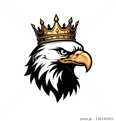 A bold black vector eagle head mascot, a wild symbol of freedom , A silhouette Eagle Heads vector illustration A bold black vector eagle head mascot, a wild symbol of freedom , A silhouette Eagle Heads vector illustration 136146503