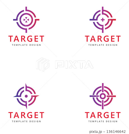 Target logo arrow direction circle target vector 136146642