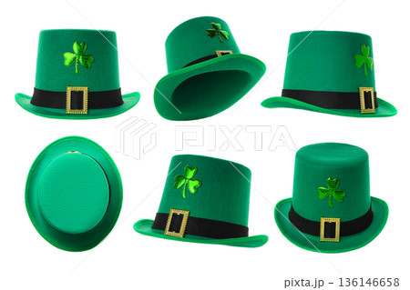 Shamrock green hats for festive style, PNG Shamrock green hats for festive style, PNG 136146658