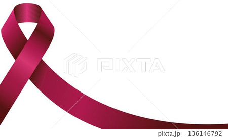 Multiple myeloma awareness month Ribbon Vector Illustration. Burgundy Ribbon Isolated On White Background. Multiple myeloma awareness month Ribbon Vector Illustration. Burgundy Ribbon Isolated On White Background. 136146792
