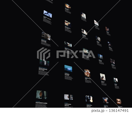 暗い背景のデジタル情報 暗い背景のデジタル情報 136147491