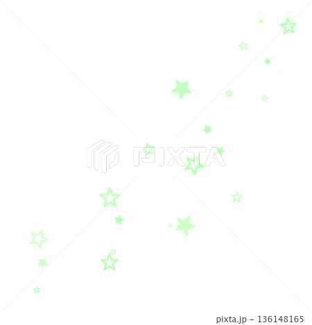 薄い緑色の二種類の星のイラスト 136148165