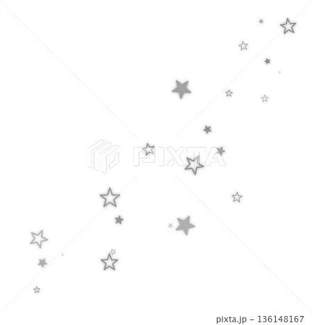 グレーの二種類の星のイラスト 136148167