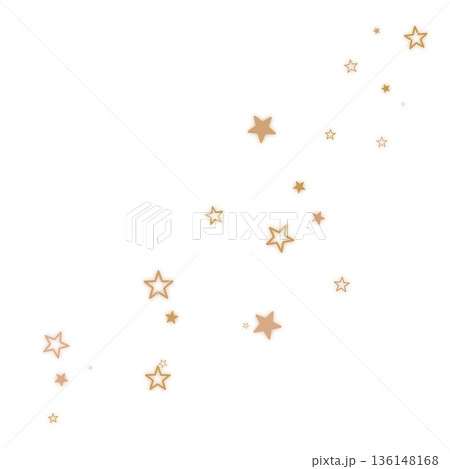 茶色の二種類の星のイラスト 136148168
