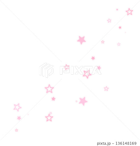 薄いピンク色の二種類の星のイラスト 薄いピンク色の二種類の星のイラスト 136148169