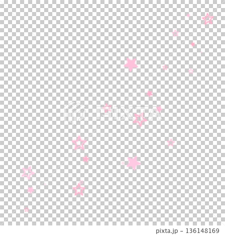 兩種淺粉紅色星星的插圖 136148169