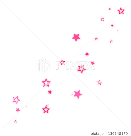 鮮やかなピンク色の二種類の星のイラスト 鮮やかなピンク色の二種類の星のイラスト 136148170