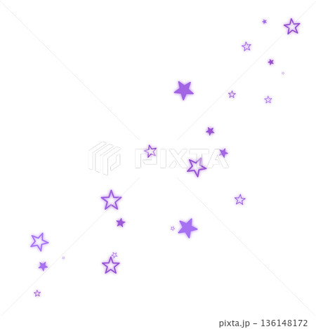 紫色の二種類の星のイラスト 136148172