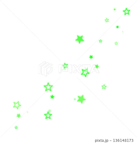 緑色の二種類の星のイラスト 136148173