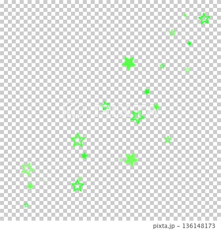 兩種綠色星星的插圖 136148173