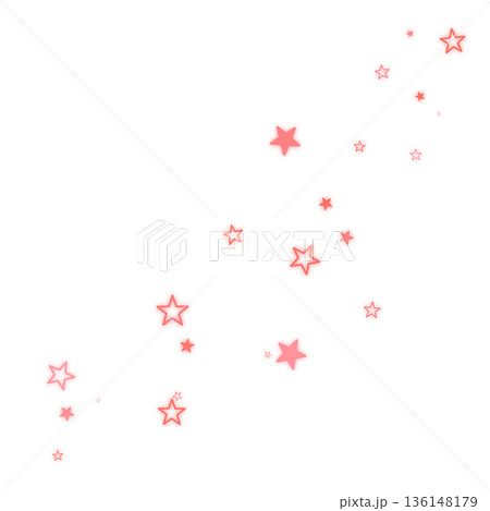 ピンク色の二種類の星のイラスト 136148179