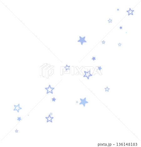薄い青色の二種類の星のイラスト 136148183