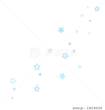 薄い水色の二種類の星のイラスト 136148185