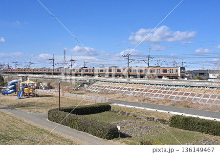 鉄道 JR東日本:武蔵野線 E231系0番台 埼玉県越谷市 鉄道 JR東日本:武蔵野線 E231系0番台 埼玉県越谷市 136149467