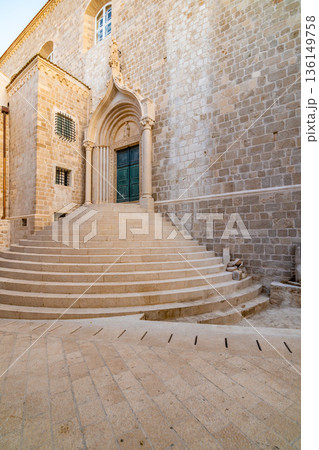 Iconic steps leading to the Dominican Monastery in Dubrovnik, Croatia Iconic steps leading to the Dominican Monastery in Dubrovnik, Croatia 136149758