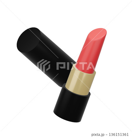 高級感のある口紅の3Dイラスト 136151361