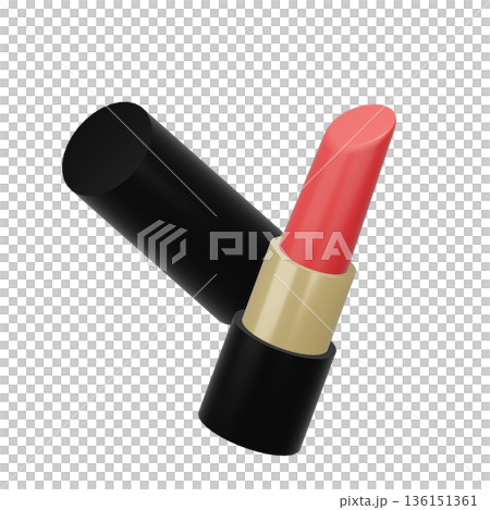高級感のある口紅の3Dイラスト 136151361