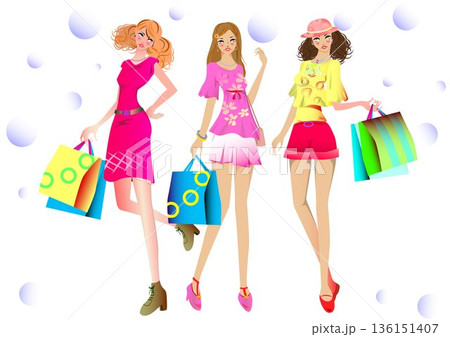 女性、買い物、ショッピング 136151407