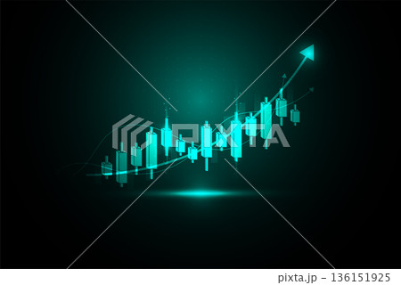 Business candle stick graph chart of stock market investment trading on white background design. Bullish point, Trend of graph. Vector illustration Business candle stick graph chart of stock market investment trading on white background design. Bullish point, Trend of graph. Vector illustration 136151925