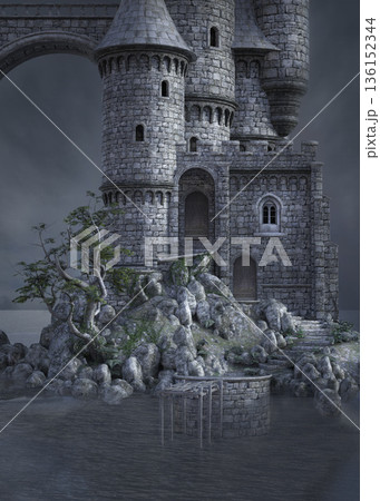3D Mystical Stone Castle 3D Mystical Stone Castle 136152344