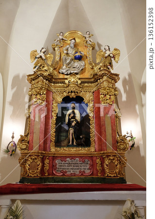 Main altar in chapel of Saint Roch in Zagreb, Croatia 136152398
