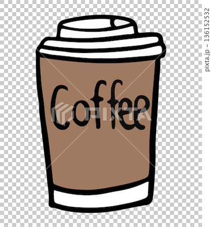 Hand drawn takeaway cup of hot coffee for cafe, restaurant, drink menu, workloads, decoration, office workers, cafe hopping, weekdays, weekends, stickers, caffeine, grocery shopping, fridge magnet Hand drawn takeaway cup of hot coffee for cafe, restaurant, drink menu, workloads, decoration, office workers, cafe hopping, weekdays, weekends, stickers, caffeine, grocery shopping, fridge magnet 136152532