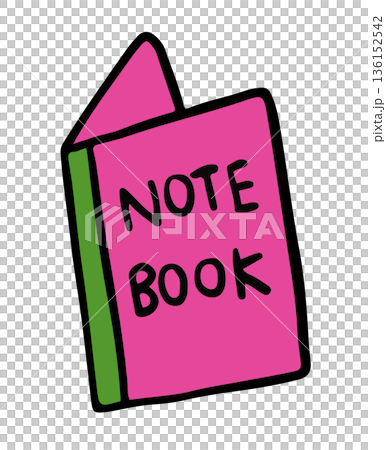 Hand drawn illustration of notebook for decoration, book reader lover, sticker, cute patch, print, office workers, writing, back to school, kids and children, leisure, hobbies, department store Hand drawn illustration of notebook for decoration, book reader lover, sticker, cute patch, print, office workers, writing, back to school, kids and children, leisure, hobbies, department store 136152542