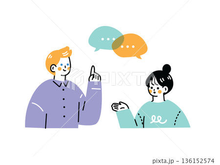 英会話を習う日本人女性 136152574