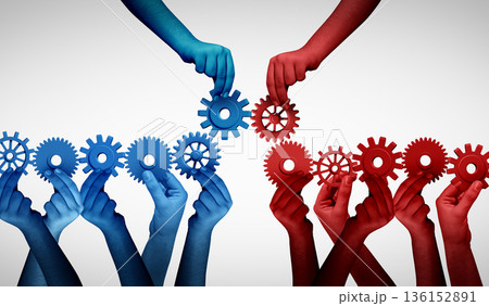 Business Merger Concept Business Merger Concept 136152891