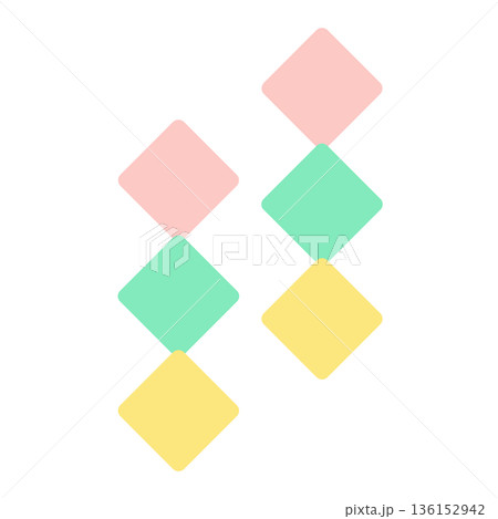 つるし飾り　ひな祭り　イラスト 136152942