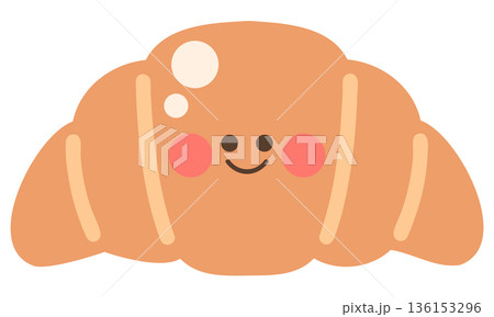 かわいいクロワッサン かわいいクロワッサン 136153296