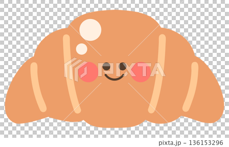 Cute croissant 136153296